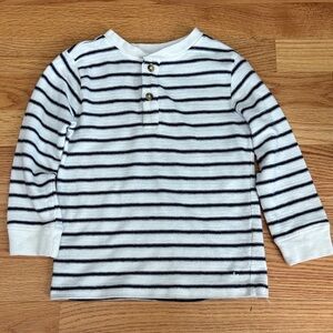Janie and Jack Classic Navy and White Striped Tee